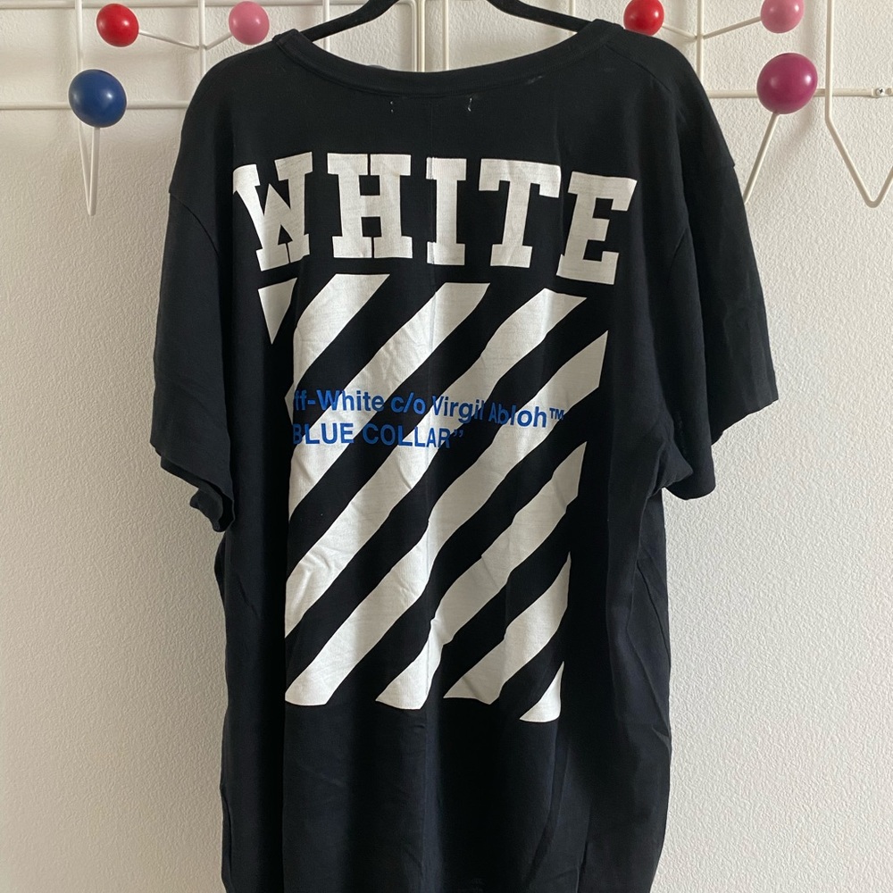 OFF WHITE SS2016 T-SHIRT BLUE COLLAR COLLECTION XL